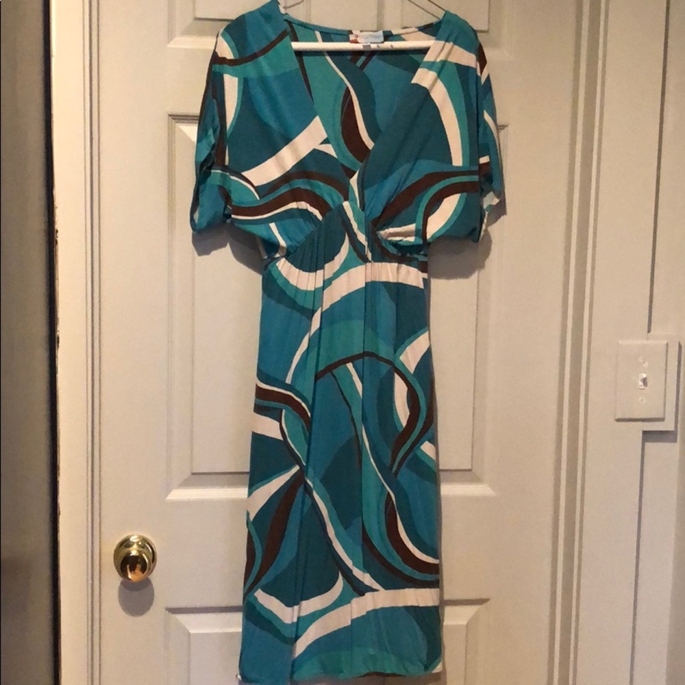 Swirly Print Midi Dress